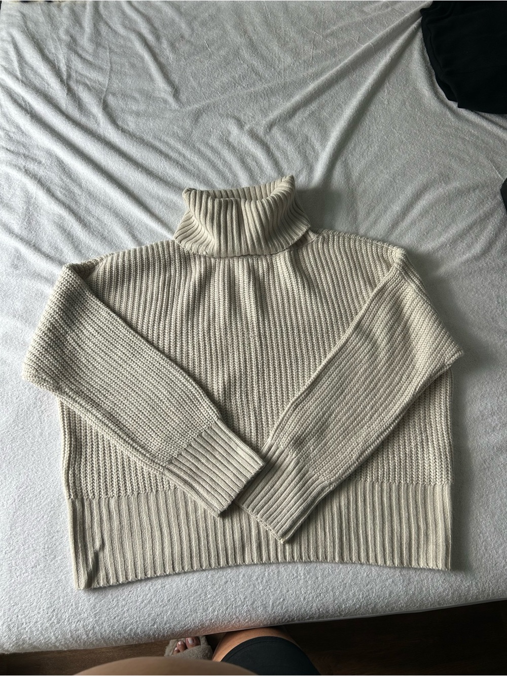 Sanctuary Ivory Ribbed Turtleneck Sweater